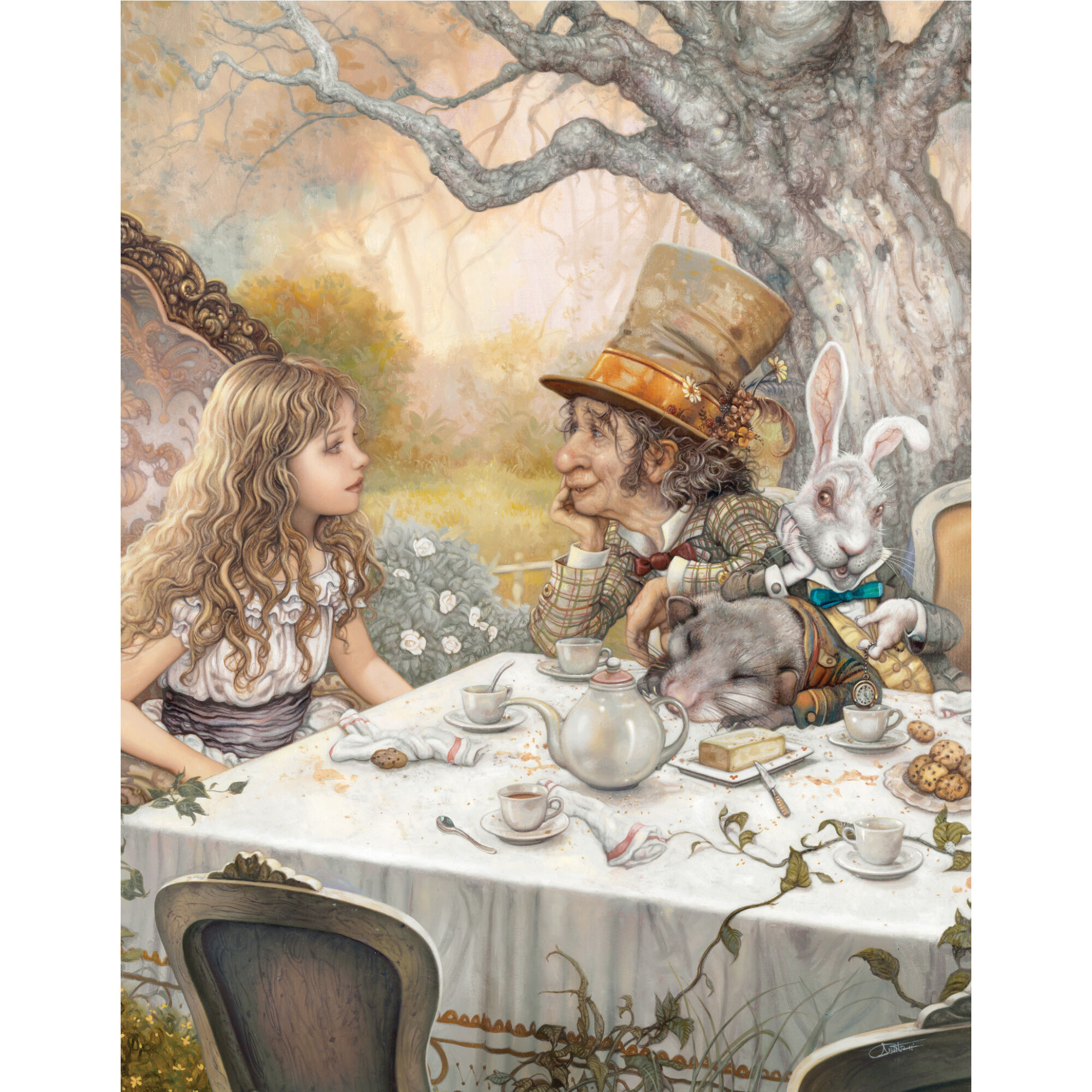 Bata de mujer estampada Alice In Wonderland L716207